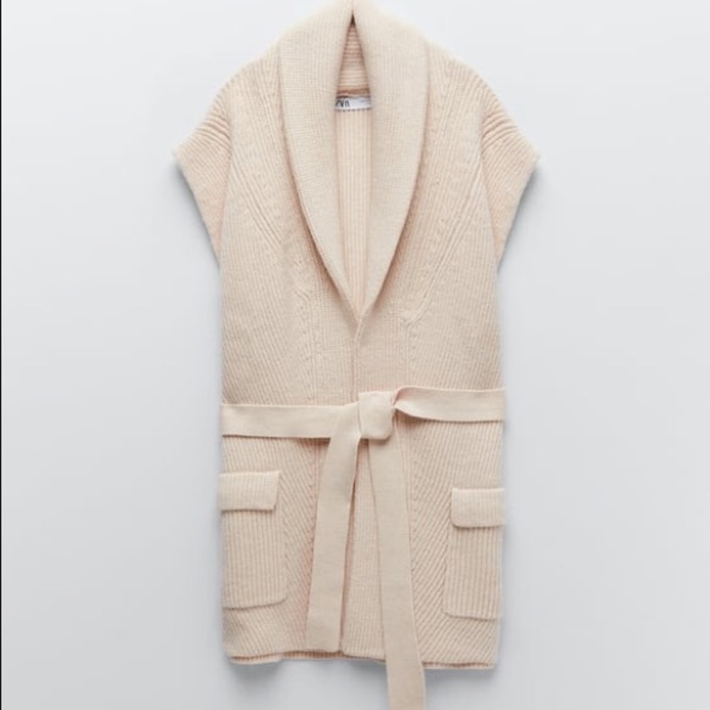 Zara belted knit vest - Small
